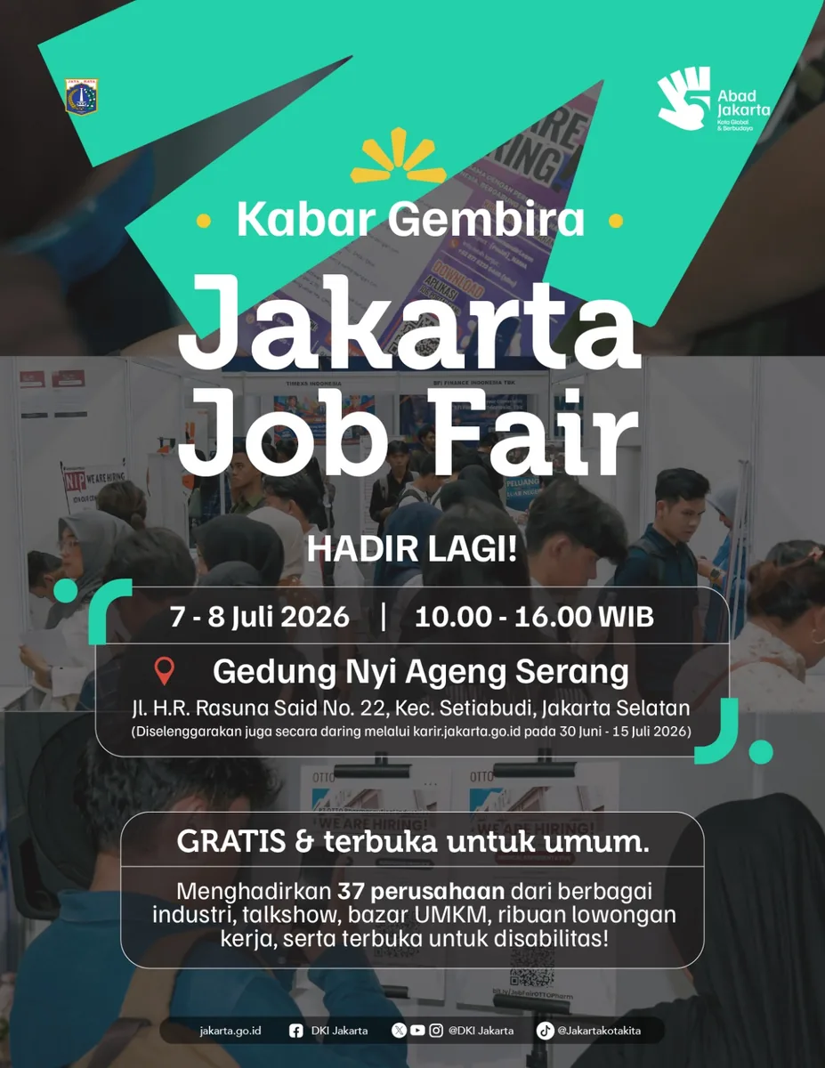 Job Fair Provinsi Papua Barat Daya 2026 (Suku Dinas TKTE Wilayah Provinsi Papua Barat Daya Barat) : 7-8 Juli 2026