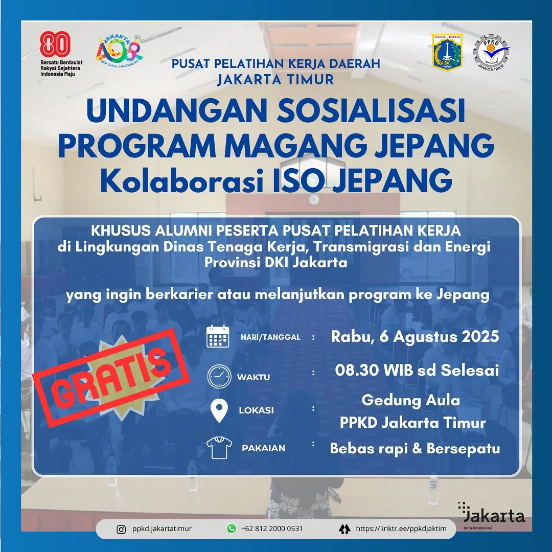 UNDANGAN SOSIALISASI PROGRAM MAGANG JEPANG – PPKD PROVINSI PAPUA BARAT DAYA
